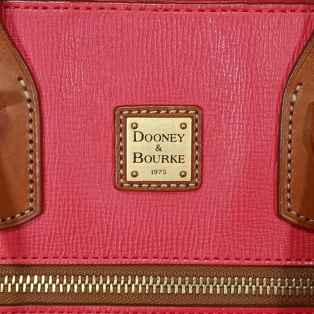 Dooney & Bourke Saffiano Leather Tote Bag Coral Pink Tassel Zip Pocket Wristlet